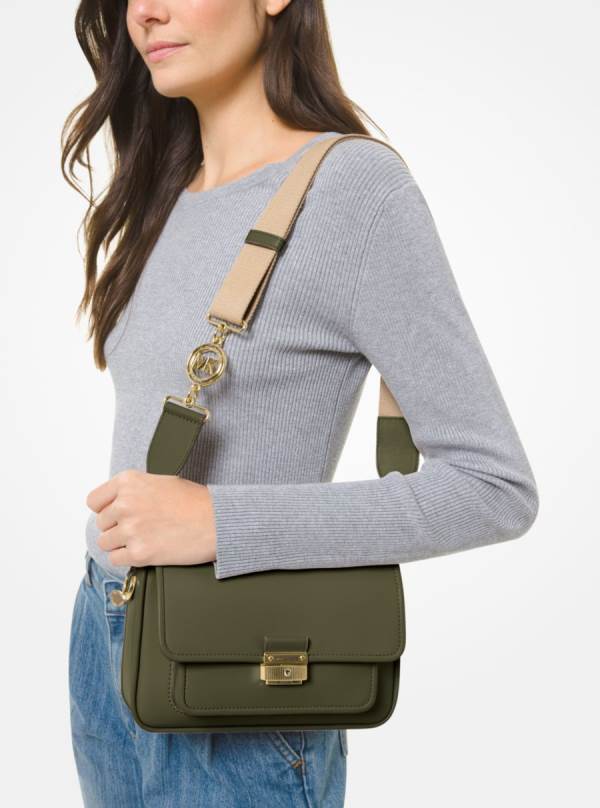 Damske Spojková Taška Michael Kors Bradshaw Medium Leather Olivovo Zelená - Kabelky Michael Kors Obchod | HQSWO-8365